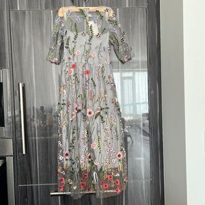 lace embroidered dress